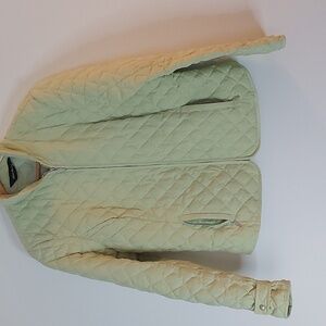 Eddie Bauer Quilted Goose Down Filled Jacket.  Mint Green Size Large